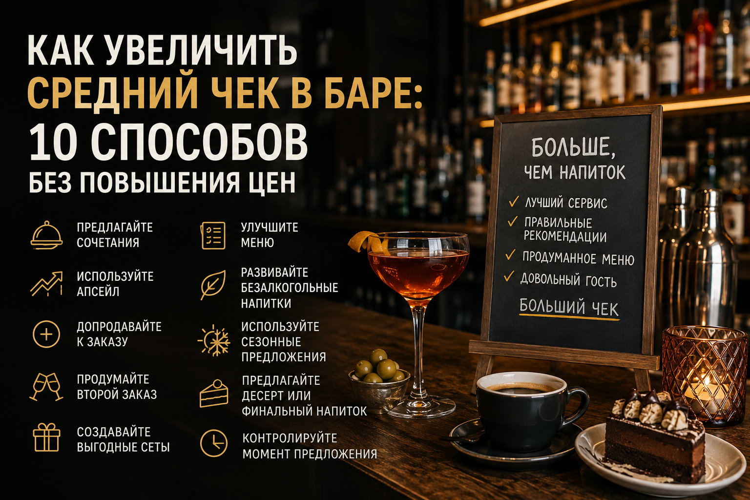 Как увеличить средний чек в баре